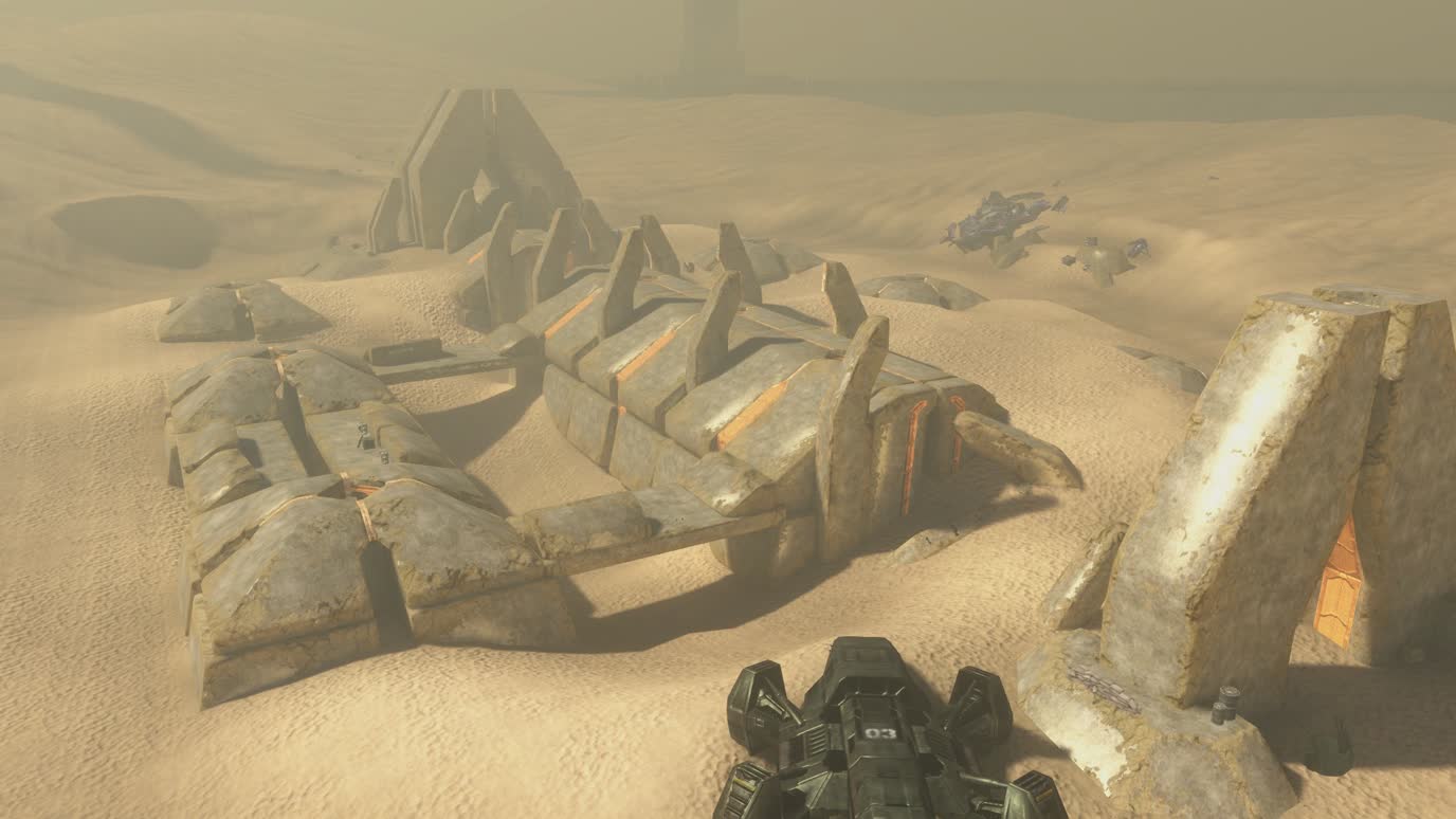 Aerial shot of the entire map, Halo 3