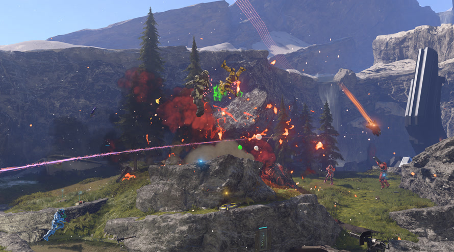 Image of an explosion in Smallhalla Top Mid